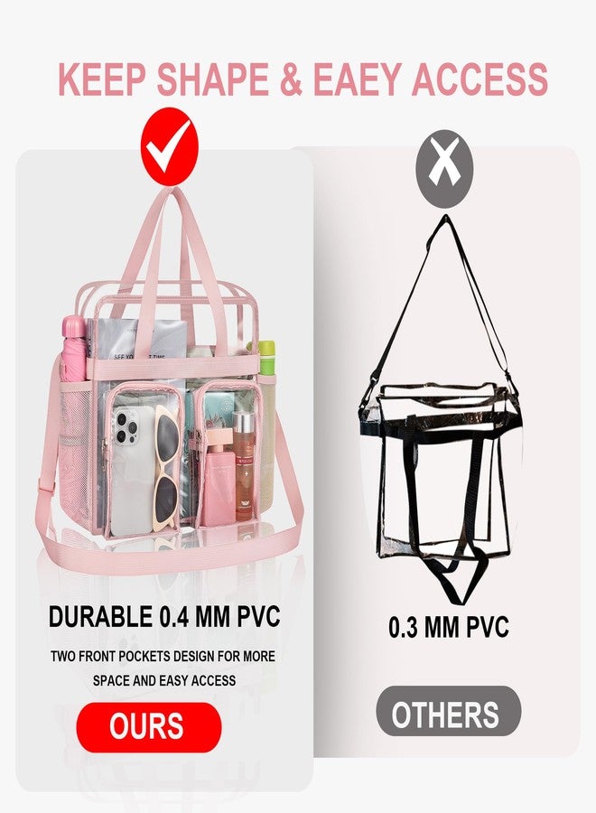 Oraben Clear Bag for Stadium Events 12x6x12 Clear Tote Bag for Women Transparent Lunch Bag for Work Sports Concert - Image 3